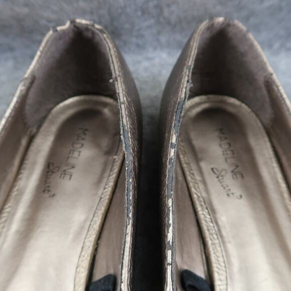 Madeline Stuart Shoes Womens 8.5 Flats Ballet Peep Toe Fashion Formal Wide Fit - Picture 4 of 16